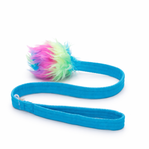 Faux Fur Tennis Ball on Webbing Handle