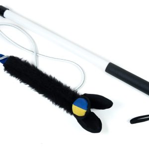 Flirt Pole with Faux Fur Lo Ball Attachment
