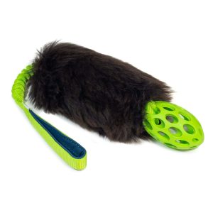 Sheepskin bungee with holee roller football.